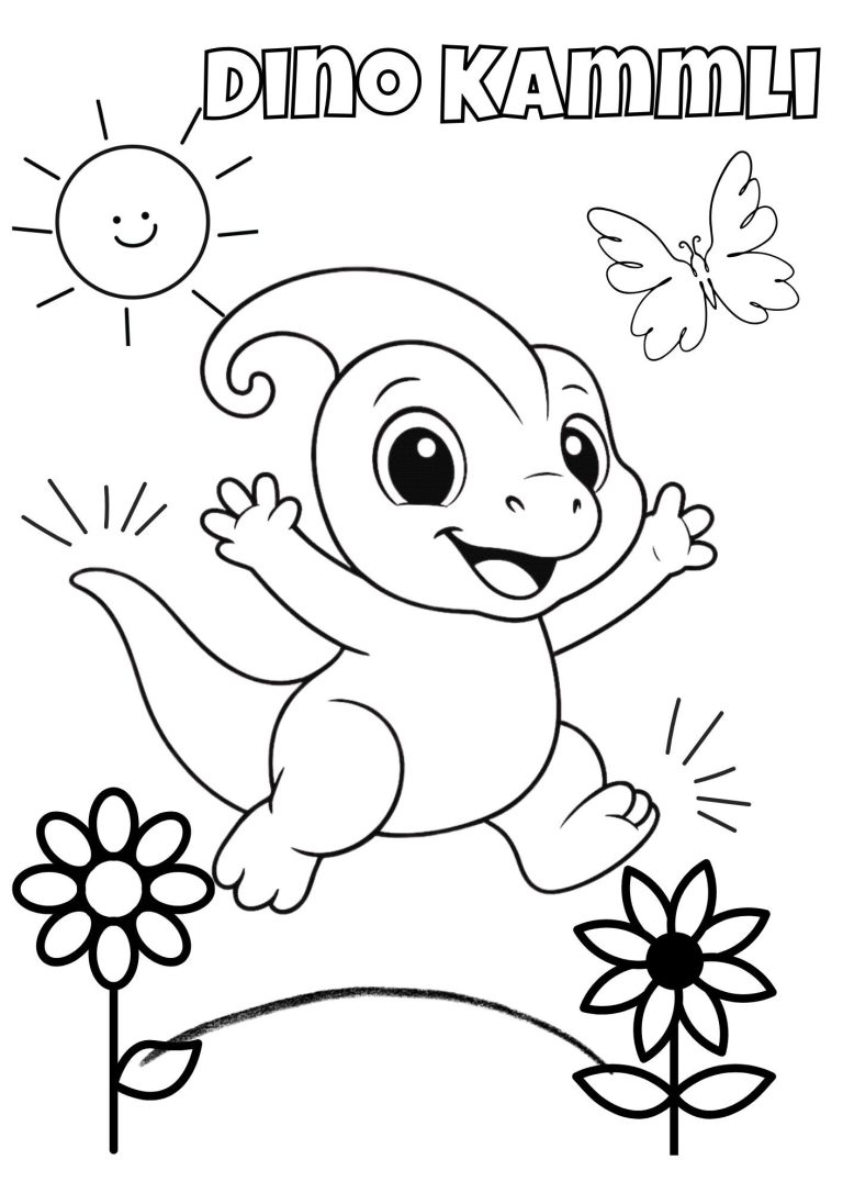 Kammli-malvorlage-tanz-sonne Kammli tanzt fröhlich in der Sonne