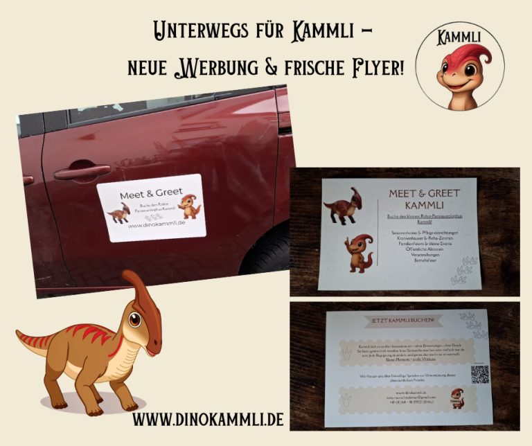 Werbung auf Auto und flyers