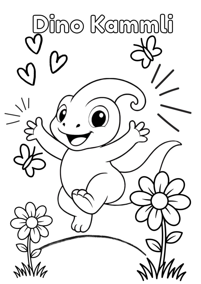 Kammli tanzt mit Herzchen und Schmetterling Kammli tanzt mit Herzchen und Schmetterling